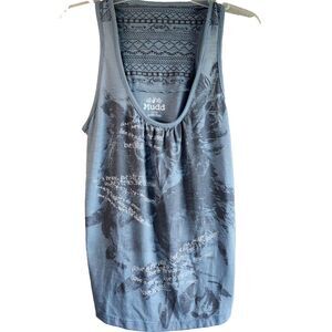 Mudd Women's L Teal Sleeveless Polyester Rayon Tank Top Size Large‎